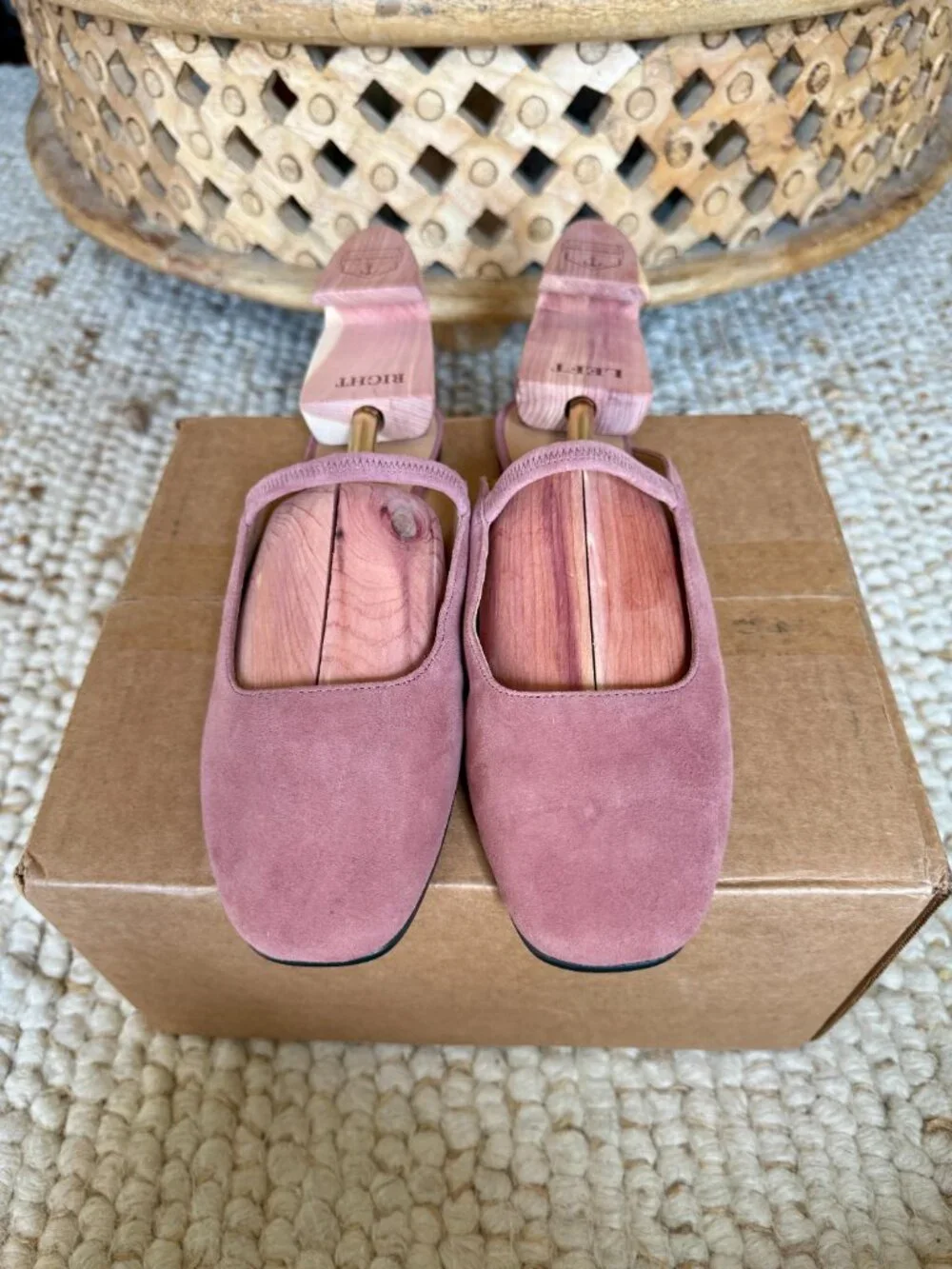 Madewell Greta Ballet Flat Mule in Suede (NWOT) | Withered Rose (size 7.5)